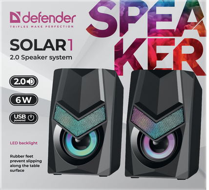 Акустика Defender 2.0 Solar 1 6Вт (65401)