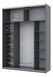Шафа-купе двохдверна Doros G-Caiser 180х60х240 см Графіт/1 Біле Скло (DRS-011036) фото 4