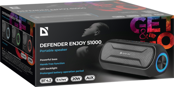 Портативная акустика Defender Enjoy S1000 Black (65688)