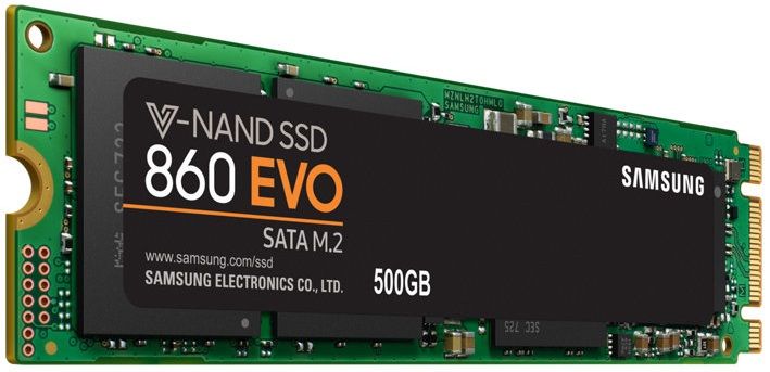 SSD внутренние Samsung 860 EVO 500GB M.2 SATA MLC (MZ-N6E500BW)