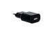 Мережевий зарядний пристрій Ergo EWC-120 1xUSB Wall Charger (Black) фото 1
