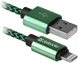 Кабель Defender ACH01-03T USB(AM)-Lighting 1m, 2.1A Green (87810) фото 1