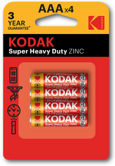 Батарейка Kodak EXTRA HEAVY DUTY R3 1x4 шт. blister