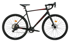 Велосипед алюминий 28" Leon GR-90 HDD рама-M" черный с красным (матовый) 2024