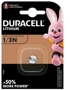 Батарейка литиевая Duracell CR1/3N, 3V, блистер 1шт