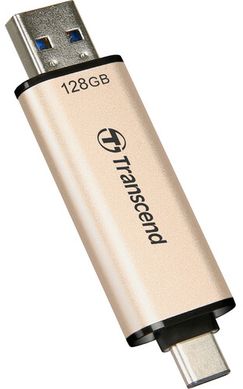 Флеш-накопитель Transcend JetFlash 930C 128GB USB 3.2/Type-C Gold-Black (TS128GJF930C)