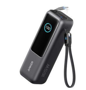 Портативна зарядна станція Anker Prime Power BankANKER - 25000 mAh 165W PD Built-In Double USB-C Cables (Чорний)