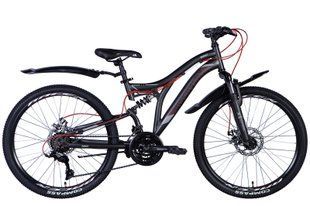 Велосипед ST 24" Discovery ROCKET AM DD з крилом Pl 2024 (чорно-червоний (м))
