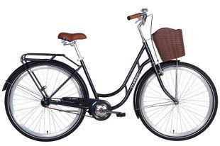 Велосипед в коробці 28" Dorozhnik CLASSIC гальмівна ST з багажником зад St, з крилом St, з корзиною Pl 2021 (рубіновий)