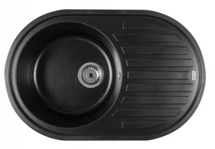 Кухонная мойка Ventolux EMILIA (BLACK MATT QUARTZ) 767x495x190