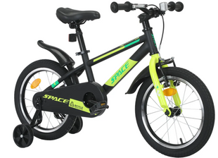 Велосипед 20" SPACE KID GEON, сталь, рама-10" черно-зеленый с крылом