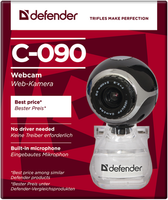 Веб-камера Defender C-090 USB чорний