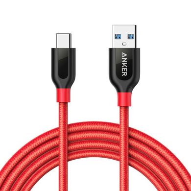 Кабель Anker PowerLine+ USB-C to USB-A 3.0 - 0.9м V3 Red