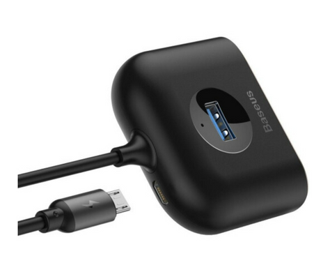 Хаб-адаптер Baseus 4in1 USB3.0/USB*1+USB*3 1m (CAHUB-AY01) черный