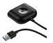 Хаб-адаптер Baseus 4in1 USB3.0/USB*1+USB*3 1m (CAHUB-AY01) черный фото 3
