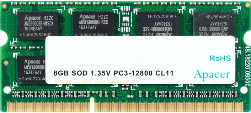 ОЗУ ApAcer SODIMM DDR3L-1600 8192MB PC3-12800 (DV.08G2K.KAM)