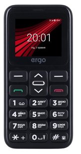 Мобильный телефон Ergo F186 Solace Dual Sim Black