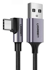 Кабель Ugreen US284 USB - Type-C Cable Angled Alum. Braid 1.5м (Чорний)