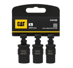 Комплект ударних головок торцевих CAT DA01008 3 шт (8, 10, 13 мм)