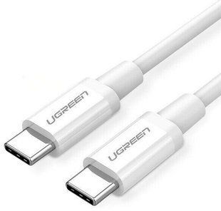 кабель Ugreen US264 Type-C - Type-C Cable ABS Shell 1м (белый)