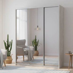 Шкаф купе Doros Сити Лайт Сосна Натти 3 Зеркала 180х60х225 (DRS-011970)
