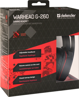 Гарнитура Defender Warhead G-260 Red+Black (64121)