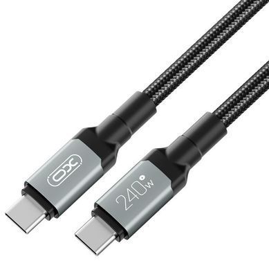 Кабель XO NBQ264A High Power Braided Type-C to Type-C - 240W - 1m Black