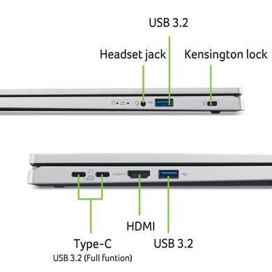 Ноутбук Acer Aspire Go 15 AG15-71P-709R (NX.J6SEU.00F) Pure Silver