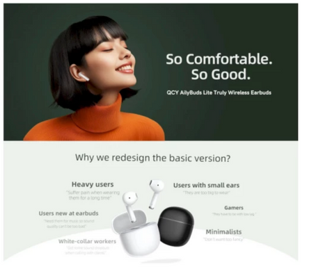 Гарнітура Xiaomi QCY T29 AilyBuds Lite TWS White K