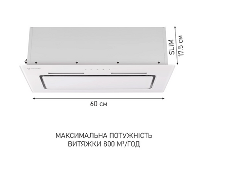 Витяжка Minola HBI 6473 WH GLASS 800 LED Line