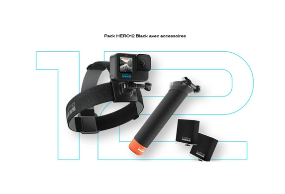 Экшн-камера GoPro Hero 12 Black + Enduro + Head Strap + Handler Floating (CHDRB-121-RW)