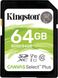 Карта памяти Kingston SDHC 64Gb Canvas Select Plus Class 10 UHS-I U1 V10 (SDS2/64GB) фото 1