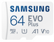 Карта пам'яті Samsung microSDXC 64GB EVO Plus A1 V10 (MB-MC64KA/RU) фото 1