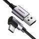 Кабель Ugreen US284 USB - Type-C Cable Angled Alum. Braid 1.5м (Чорний) фото 2