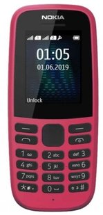 Мобильный телефон Nokia 105 Dual Sim 2019 Pink