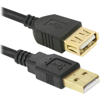 Кабель Defender (87429)USB02-06PRO USB2.0 AM-AF 1.8м, 2фер, blister