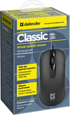 Мышь Defender Classic MB-230 USB Black (52230)