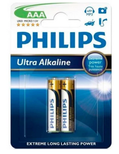Батарейка Philips Ultra Alkaline щелочная AAA блистер, 2 шт