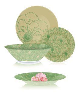 Сервиз Luminarc Big Flower Green, 19 предметов