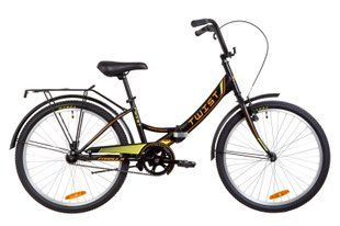 Велосипед в коробці 24" Formula TWIST Vbr ST з багажником зад St, з крилом St, з ліхтарем 2021 (чорно-помаранчевий (м))