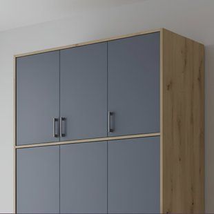 Антресоль висока Doros Ронді Дуб Артизан/Графіт 3 ДСП 121х52х65 (DRS-011906)