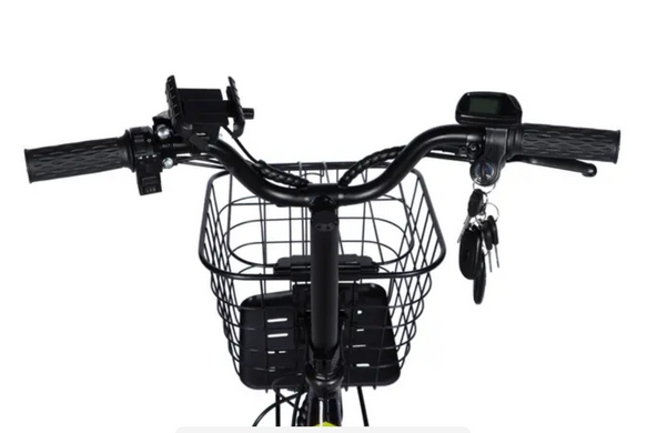 Велосипед с электроприводом 18" AL SPACE eELDORADO DD FR рама-15" 48B 10А*ч 500Вт черно-желтый 2025