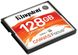 Карта памяти Kingston Compact Flash Canvas Focus 128 GB (150R/130W) фото 2