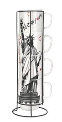 Чашка Limited Edition NEW YORK /НАБІР/4х420 мл на метал. підставці (B1163-09359-1)