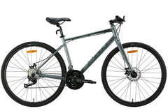 Велосипед алюминий 28" Leon HD 80 DD рама-19" серый с черным (матовый) 2024