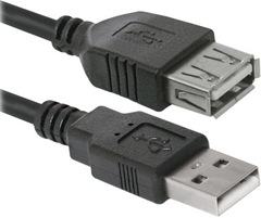 Кабель Defender USB02-10 USB2.0 AM-AF, 3м, пакет