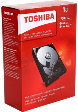 Жорсткий диск Toshiba 1Tb 7200rpm 64Mb SATAIII P300 HDWD110UZSVA