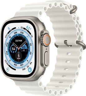 Смарт годинник Apple Watch Ultra GPS + Cellular, 49mm Titanium Case/White Ocean Band