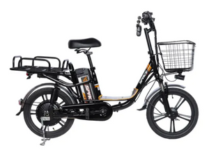 Велосипед з електроприводом 18" AL SPACE eELDORADO DD FR рама-15" 48B 10А*г 500Вт чорно-помаранчевий 2025