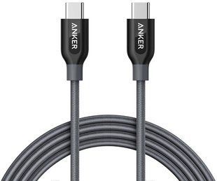 Кабель Anker Powerline+ USB-C to USB-C 2.0 - 1.8м V3 (Сірий)